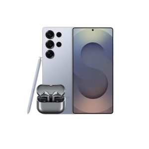 Samsung Galaxy S25 Ultra AI Smartphone, 12GB Memory, 1TB Storage, S Pen Included, Titanium Silverblue and Galaxy Buds3, Grey (UK Version)