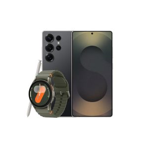 Samsung Galaxy S25 Ultra AI Smartphone, 12GB Memory, 1TB Storage, S Pen Included, Titanium Black and Galaxy Watch7 Green, 40mm, Bluetooth (UK Version)